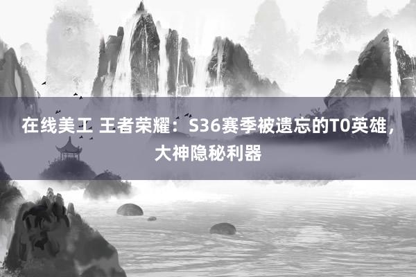 在线美工 王者荣耀：S36赛季被遗忘的T0英雄，大神隐秘利器